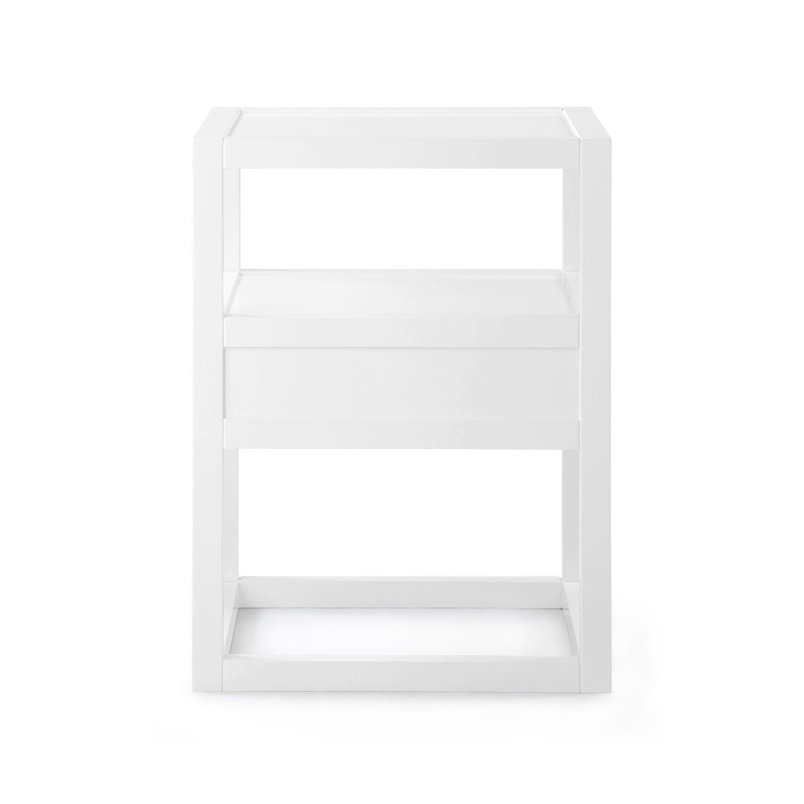 PROVIDENCE 1-DRAWER SIDE TABLE, WHITE PEARL