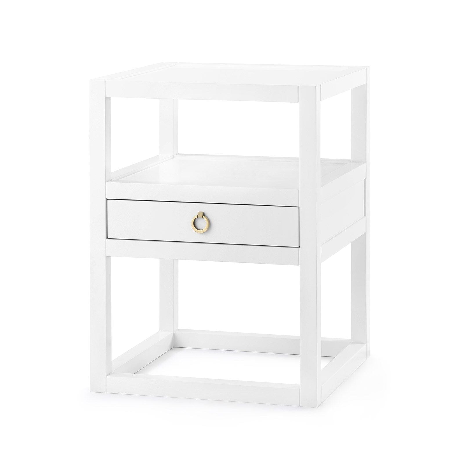 PROVIDENCE 1-DRAWER SIDE TABLE, WHITE PEARL