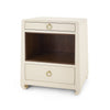 QING 2-DRAWER SIDE TABLE, CANVAS CREAM
