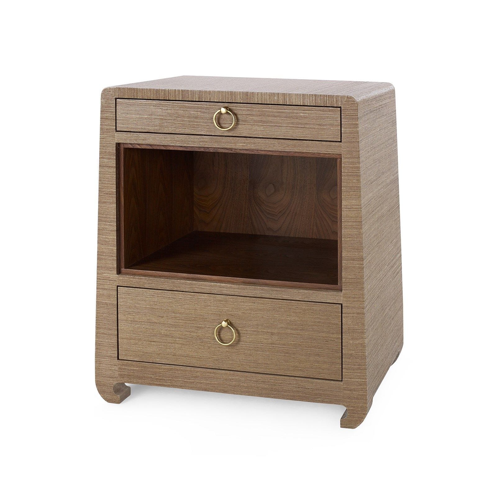 QING 2-DRAWER SIDE TABLE, CANVAS CREAM
