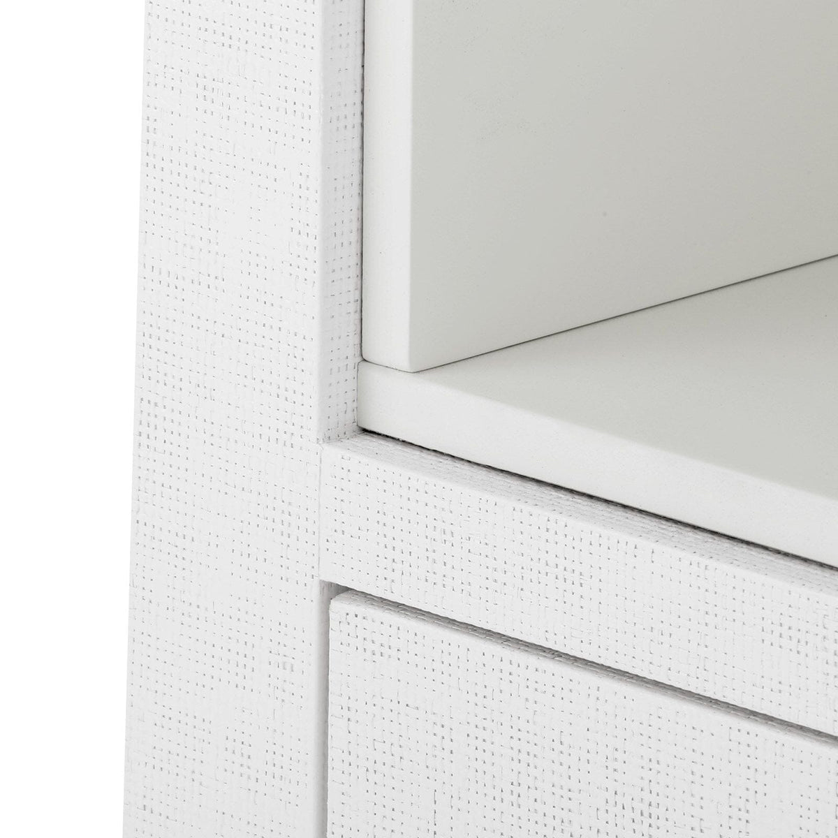 QING 2-DRAWER SIDE TABLE, CHIFFON WHITE