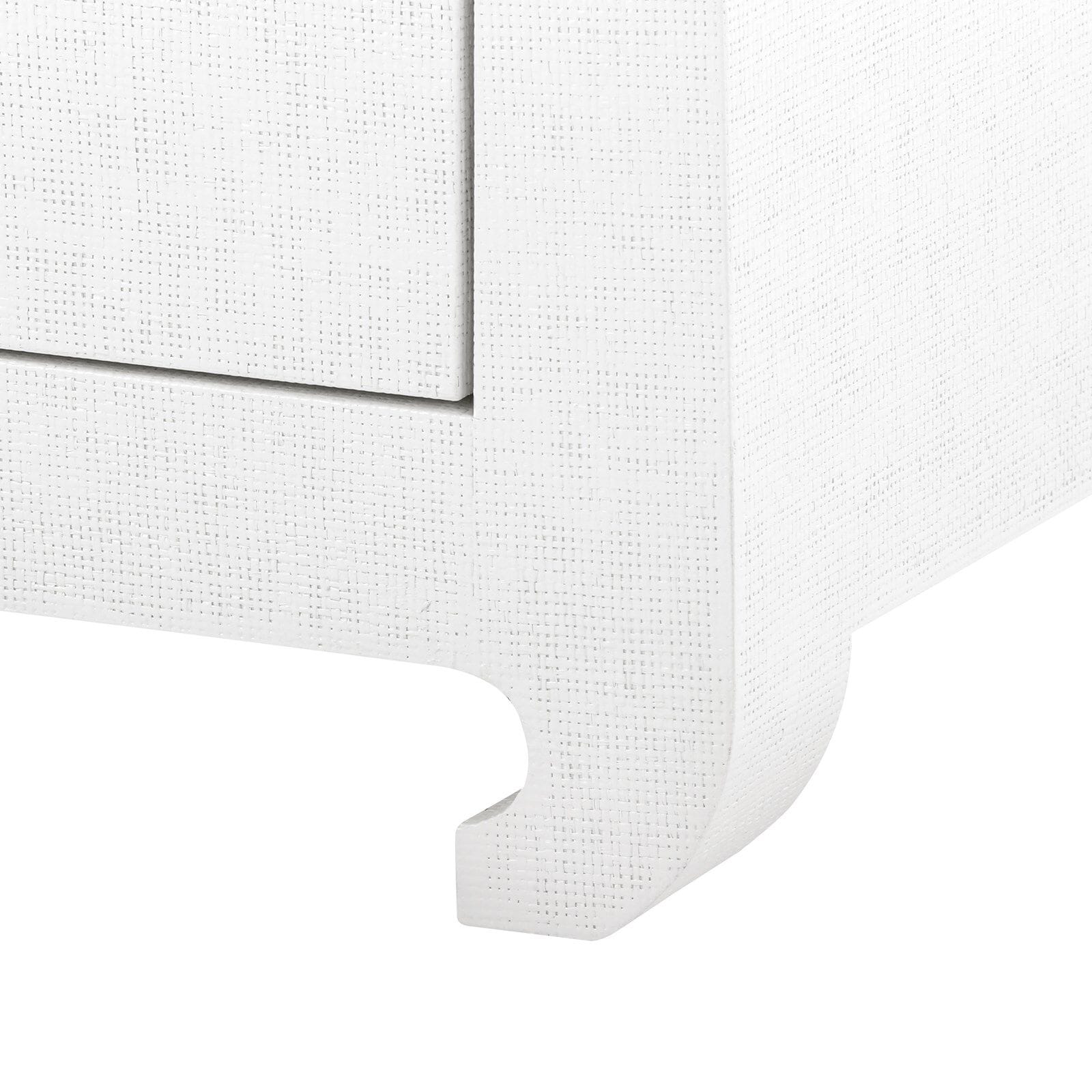 QING 2-DRAWER SIDE TABLE, CHIFFON WHITE