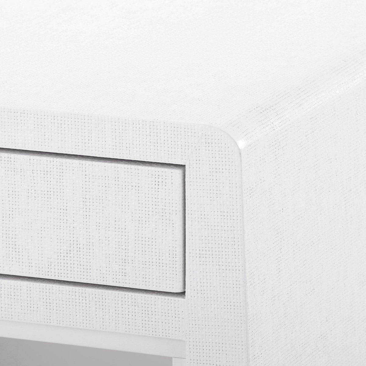 QING 2-DRAWER SIDE TABLE, CHIFFON WHITE