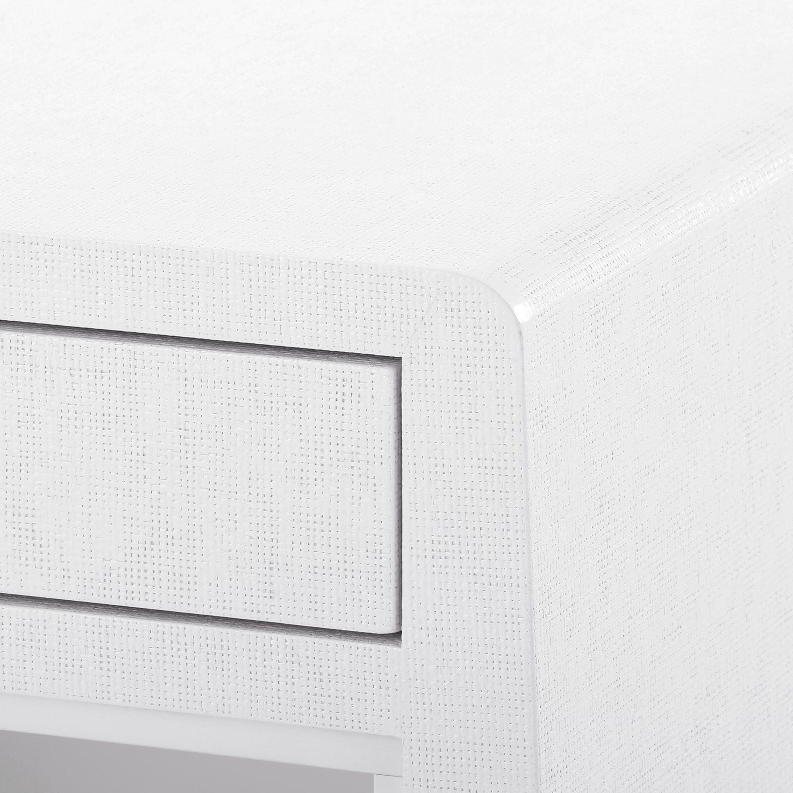 QING 2-DRAWER SIDE TABLE, CHIFFON WHITE