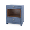 QING 2-DRAWER SIDE TABLE, NAVY BLUE