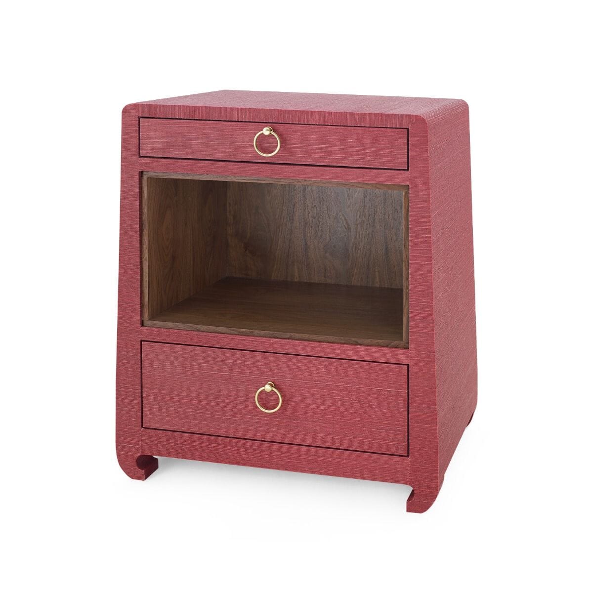 QING 2-DRAWER SIDE TABLE, RED