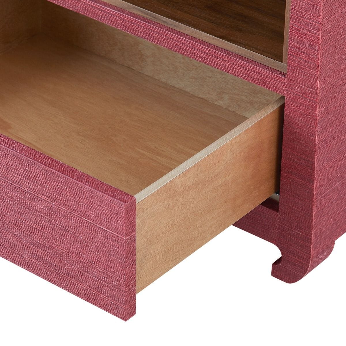 QING 2-DRAWER SIDE TABLE, RED