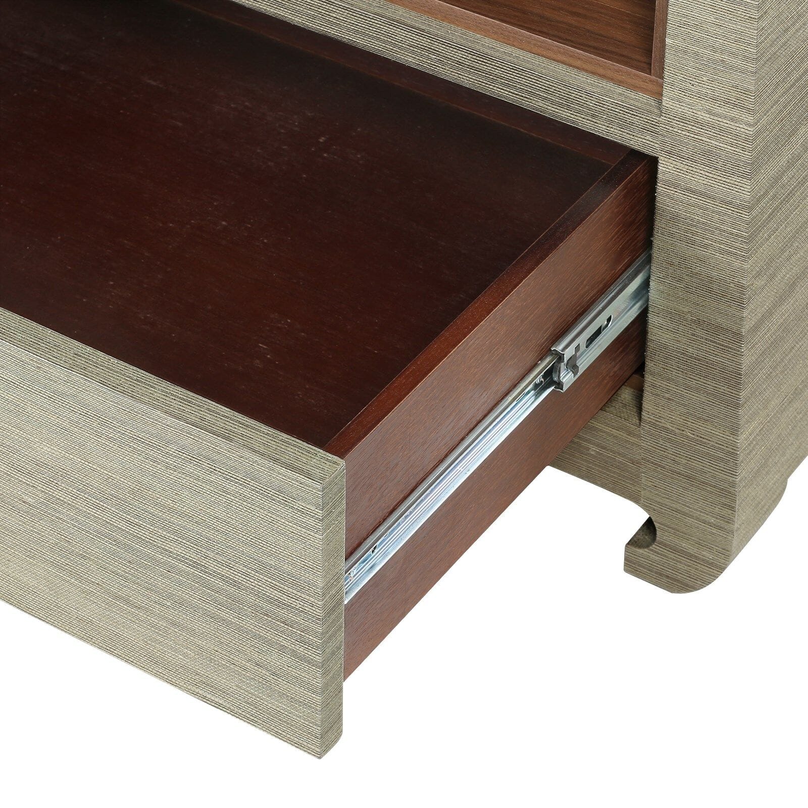 QING 2-DRAWER SIDE TABLE, SAGE GREEN