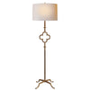 Quatrefoil Floor Lamp in Gilded Iron with Linen Shade - Salisbury & Manus