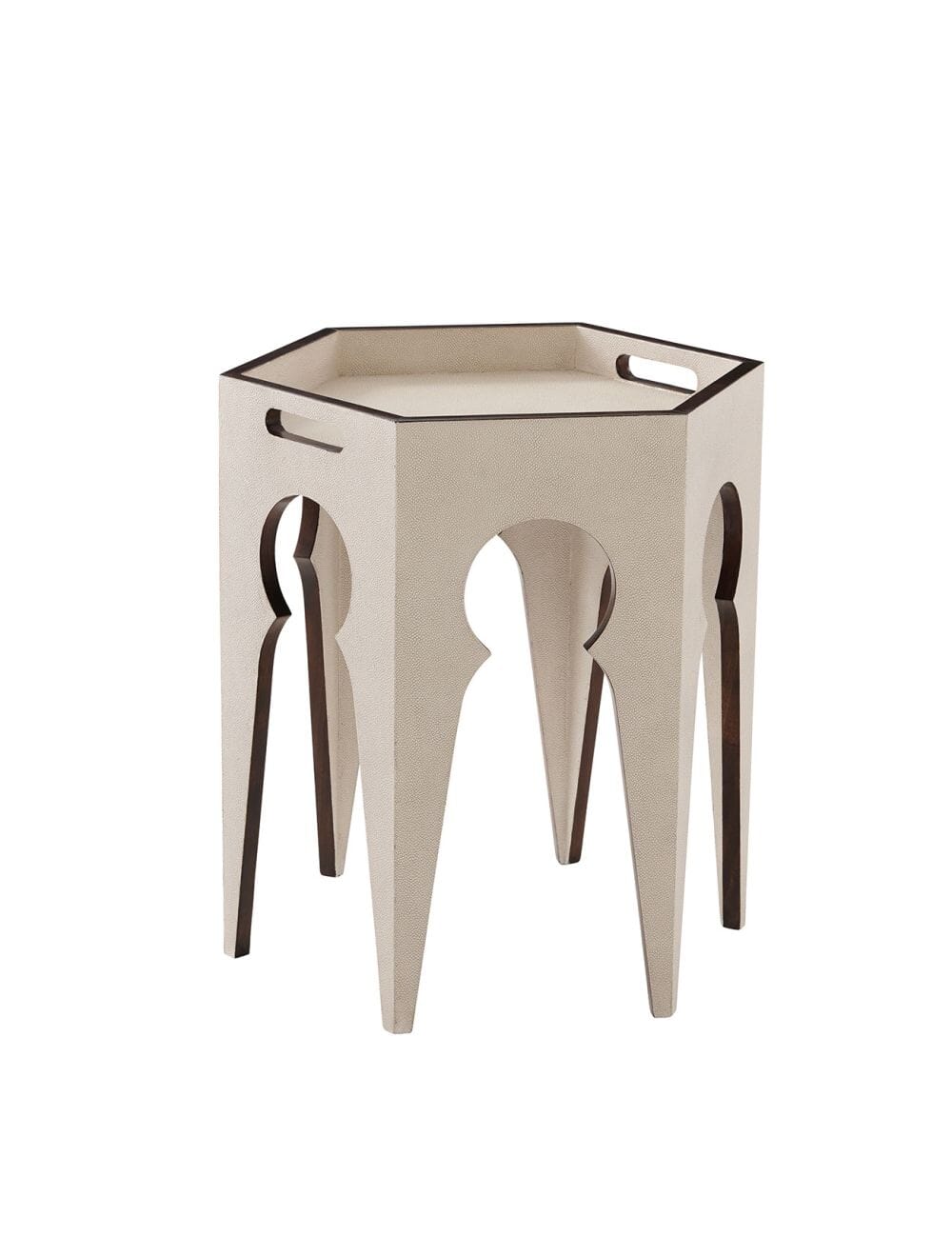 Radium Hexagonal Accent Table - Overcast