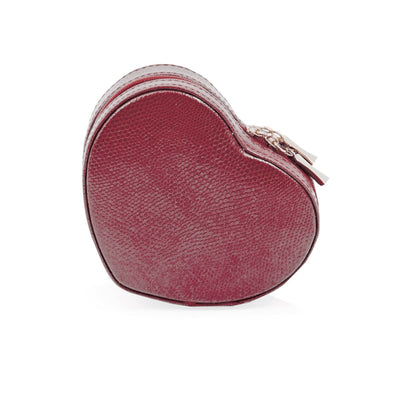 Red Lizard Leather Heart Shaped Jewelry Box - Salisbury & Manus