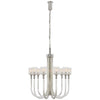 Reverie Medium Single Tier Chandelier in Clear Ribbed Glass and Polished Nickel - Salisbury & Manus