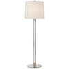 Riga Buffet Lamp in Crystal and Polished Nickel with Linen Shade - Salisbury & Manus