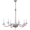 Robinson Large Chandelier in Polished Nickel and Clear Glass - Salisbury & Manus
