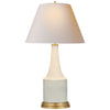Sawyer Table Lamp in Tea Stain Porcelain with Natural Paper Shade - Salisbury & Manus