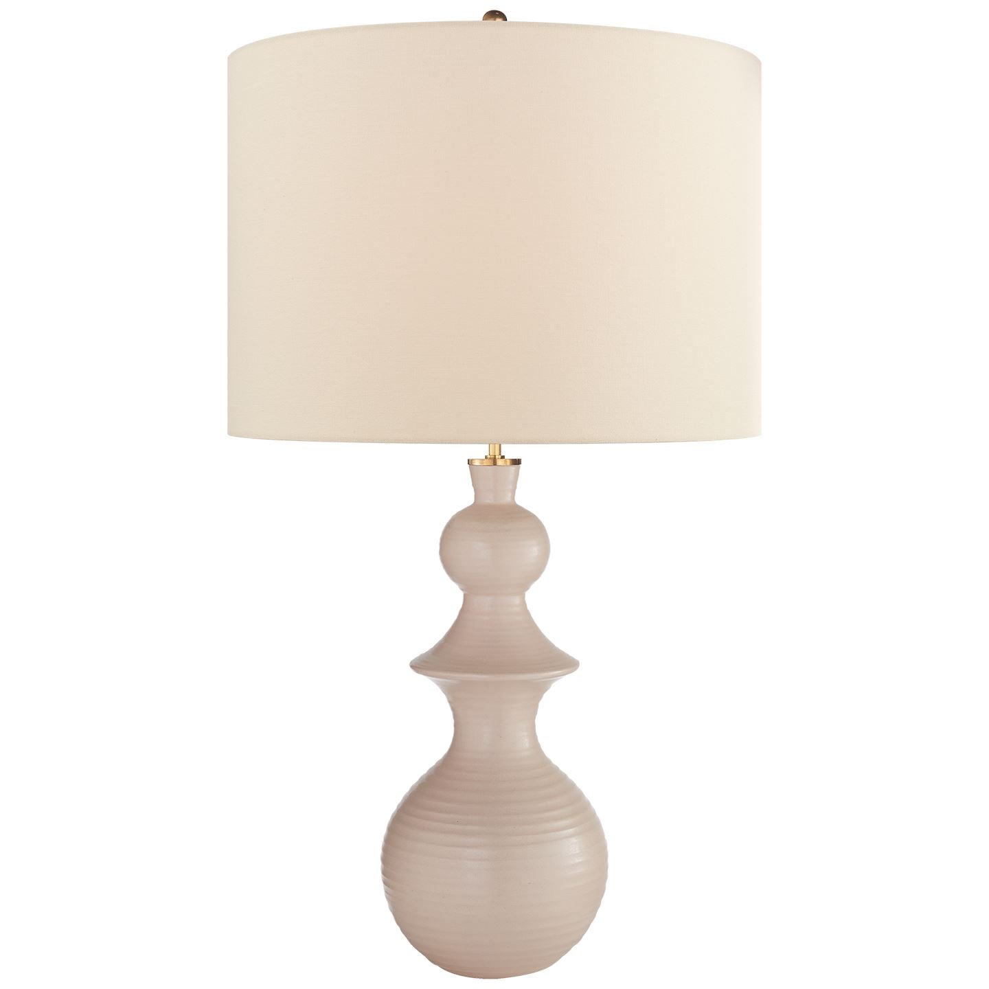 Saxon Large Table Lamp in Blush with Linen Shade - Salisbury & Manus