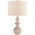 Saxon Large Table Lamp in Blush with Linen Shade - Salisbury & Manus