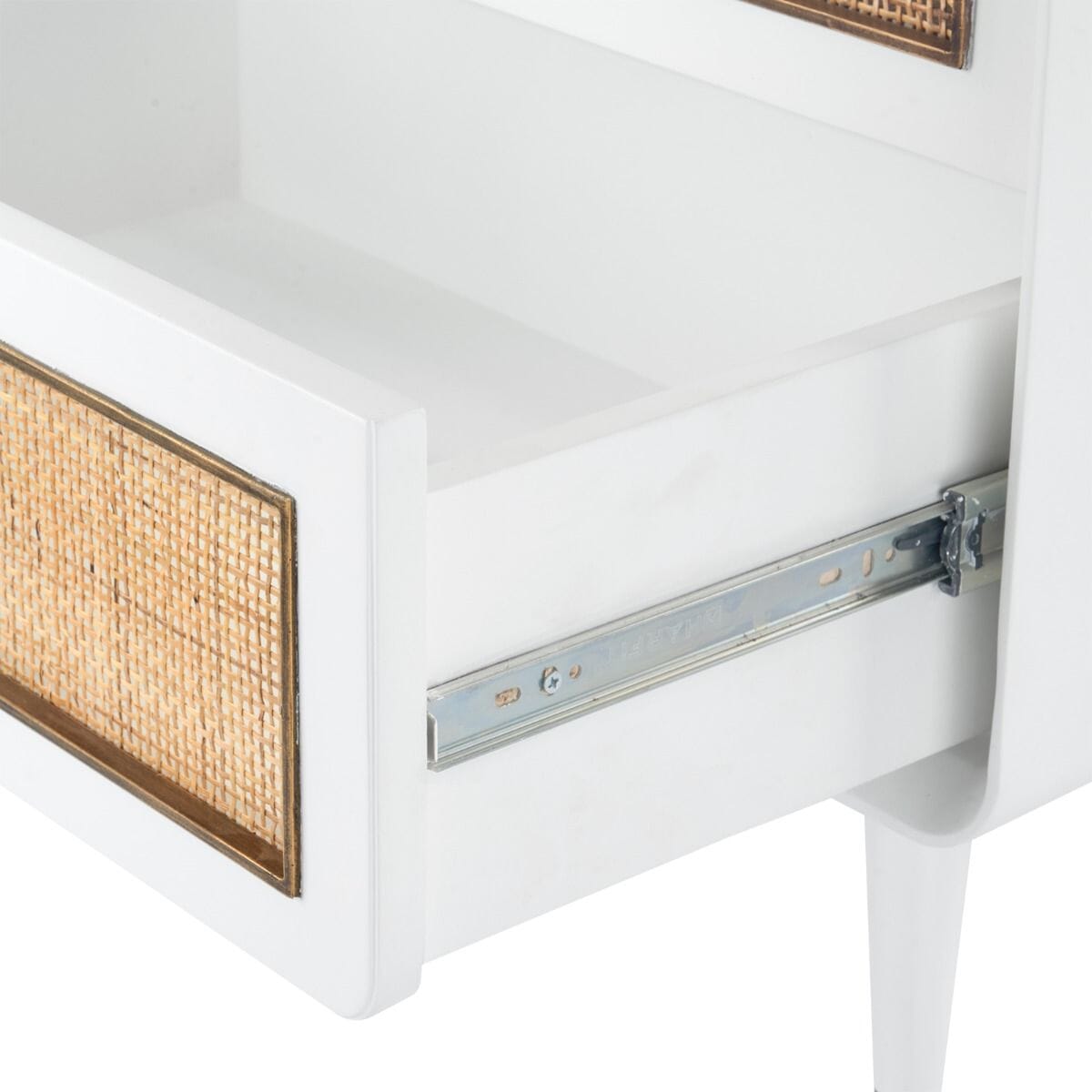 SCANIA 2-DRAWER SIDE TABLE, EGGSHELL WHITE