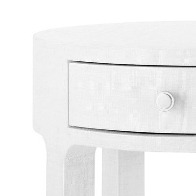 SIOUX 1-DRAWER ROUND SIDE TABLE, CREAM