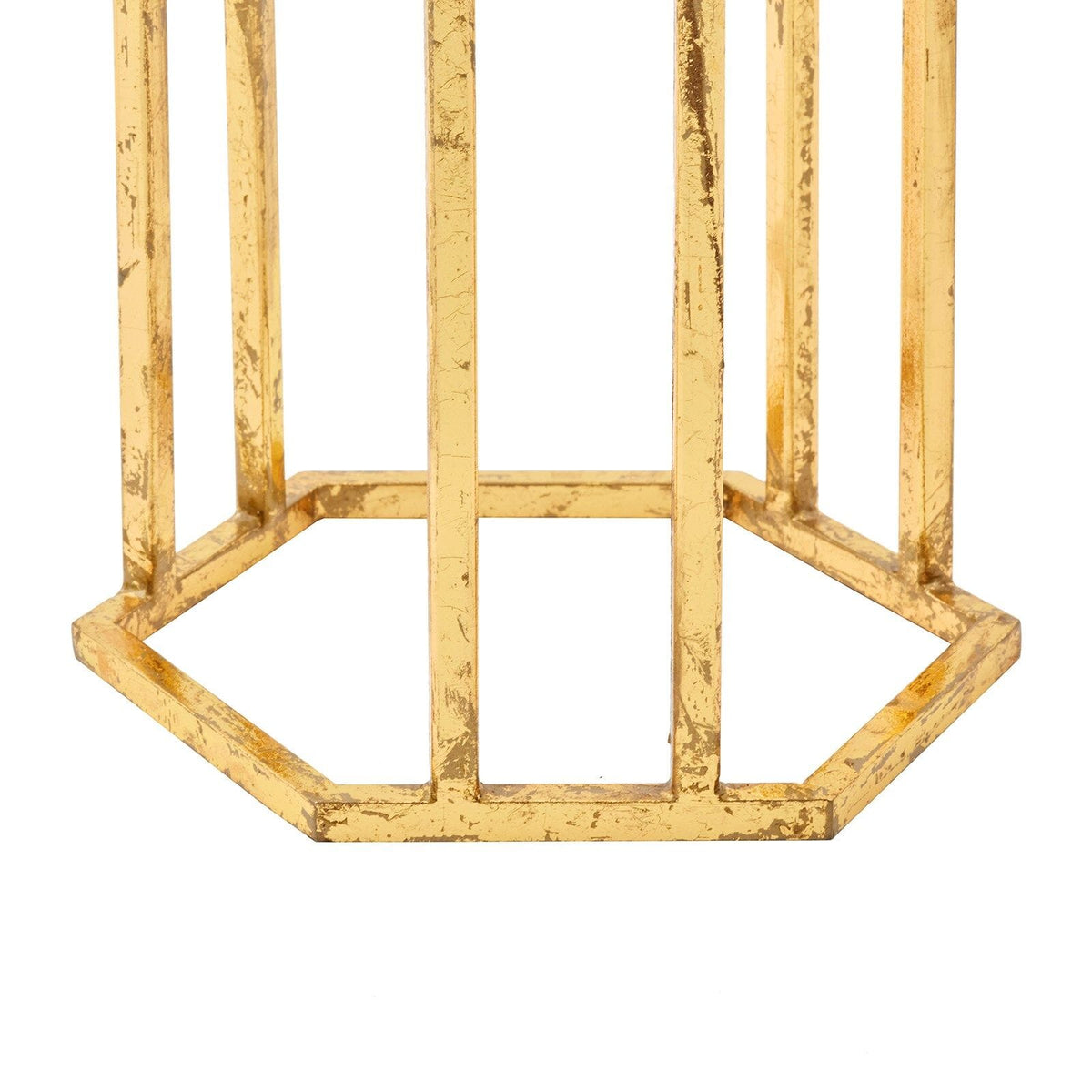 SPECTRUM ROUND SIDE TABLE, GOLD LEAF