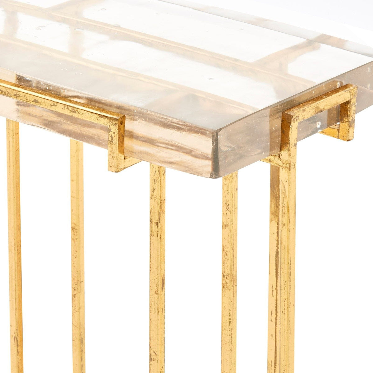 SPECTRUM SIDE TABLE, GOLD LEAF