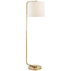 Swing Articulating Floor Lamp in Soft Brass with Linen Shade - Salisbury & Manus