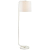 Swing Articulating Floor Lamp in Soft Silver with Linen Shade - Salisbury & Manus
