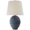 Toulon Table Lamp in Beaded Blue with Linen Shade - Salisbury & Manus