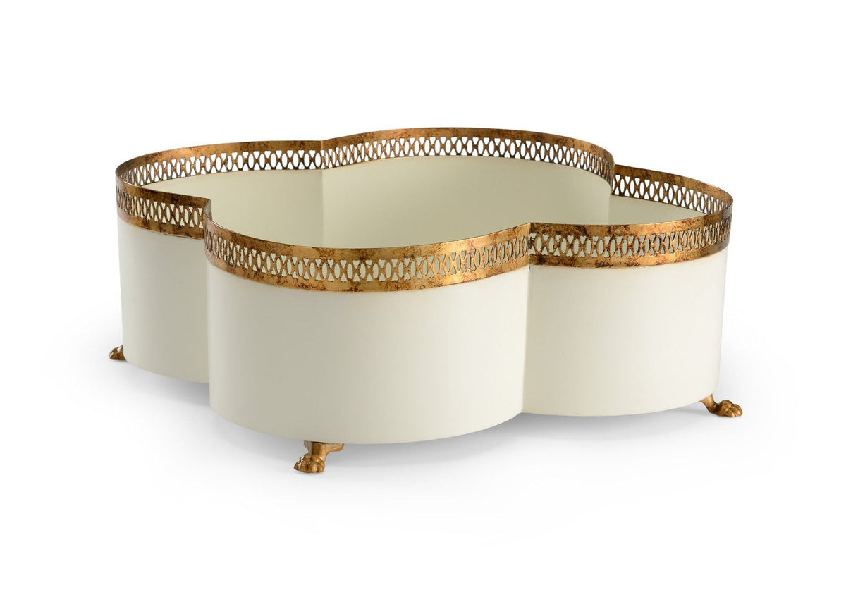 Tracery Cachepot - Cream - Salisbury &amp; Manus