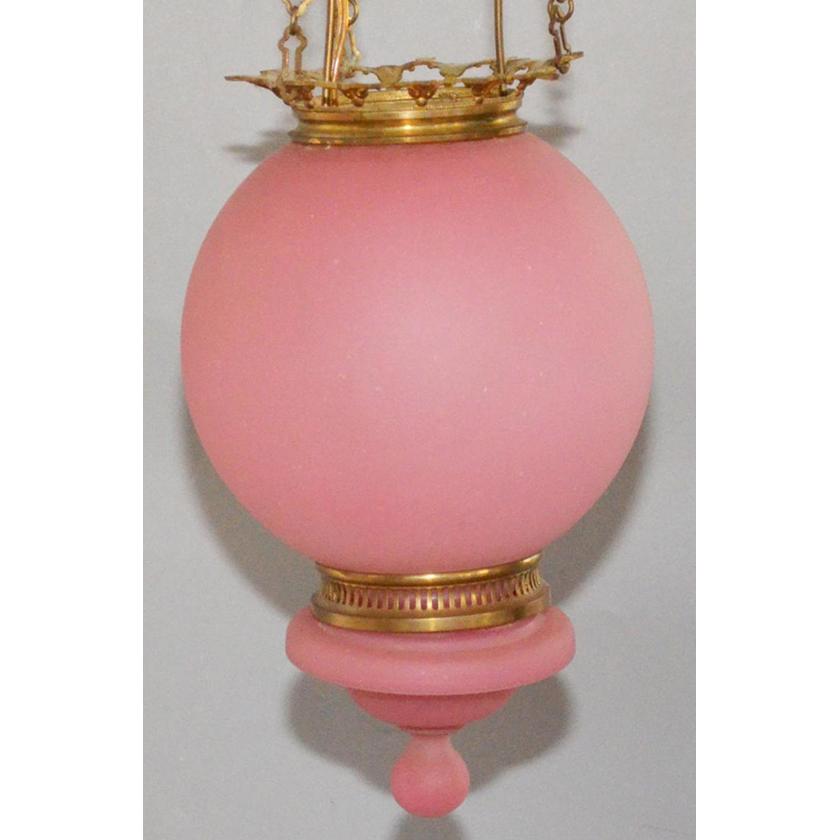 Victorian Satin Glass Hanging Chandelier - Salisbury & Manus