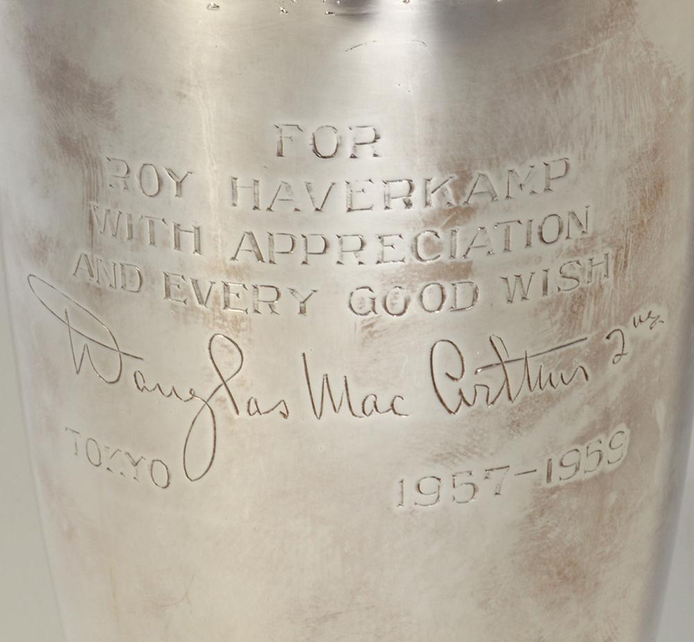 Vintage Silver-Plate Cocktail Shaker Given as a Gift From Douglas MacArthur - Salisbury & Manus