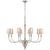 Vivian Large One-Tier Chandelier in Polished Nickel with Natural Paper Shades - Salisbury & Manus