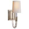 Vivian Single Sconce in Polished Nickel with Natural Paper Shade - Salisbury & Manus