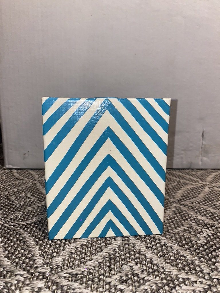 Wastebasket & Tissue Box Chevron