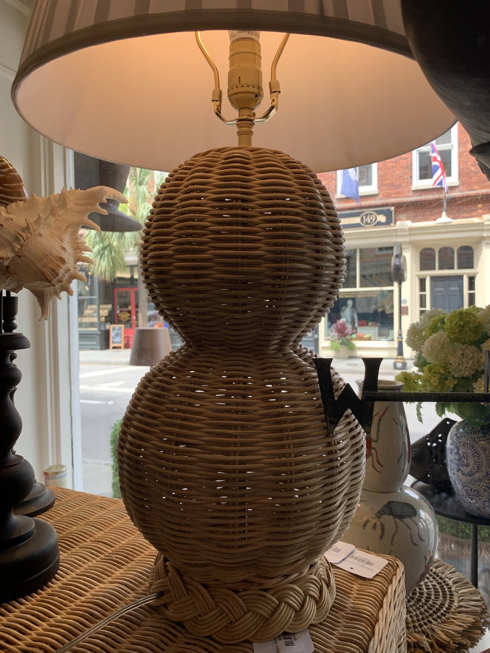 Wicker Double Gourd Lamp - Salisbury & Manus