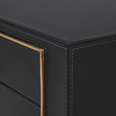 WINCHESTER 2-DRAWER SIDE TABLE, BLACK