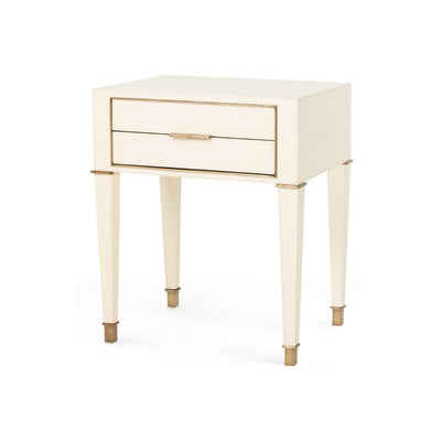 WINCHESTER 2-DRAWER SIDE TABLE, IVORY