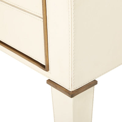 WINCHESTER 2-DRAWER SIDE TABLE, IVORY