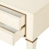 WINCHESTER 2-DRAWER SIDE TABLE, IVORY