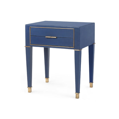 WINCHESTER 2-DRAWER SIDE TABLE, NAVY BLUE