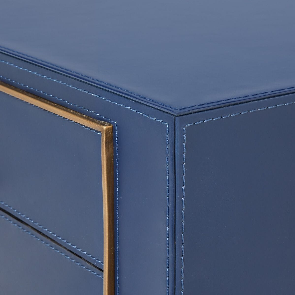 WINCHESTER 2-DRAWER SIDE TABLE, NAVY BLUE