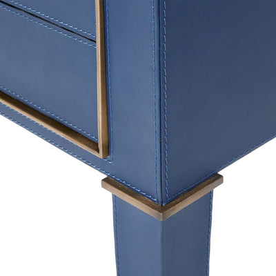 WINCHESTER 2-DRAWER SIDE TABLE, NAVY BLUE