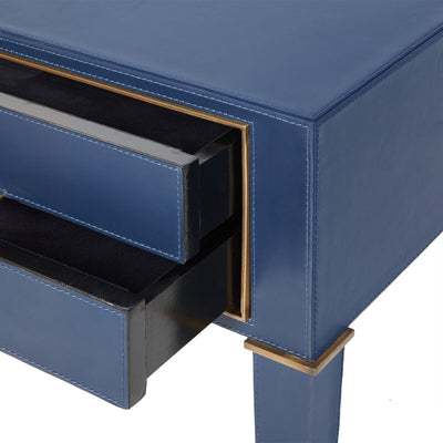 WINCHESTER 2-DRAWER SIDE TABLE, NAVY BLUE