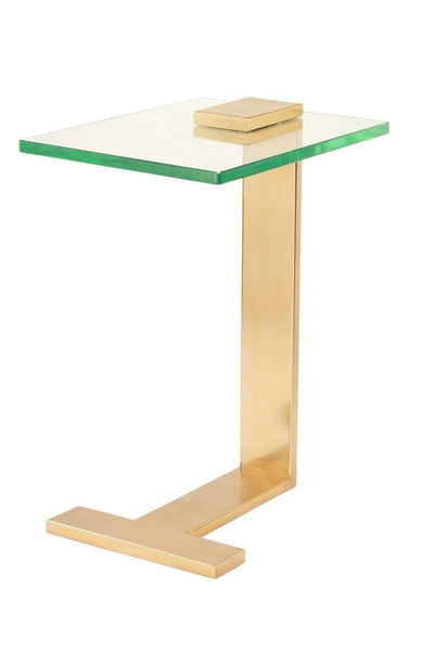 WOODS SIDE TABLE, BRUSHED BRASS