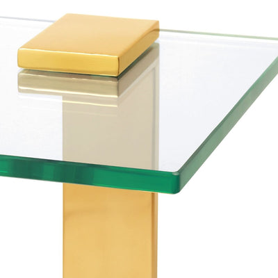 WOODS SIDE TABLE, BRUSHED BRASS