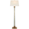 Wright Large Floor Lamp in Gilded Iron with Linen Shade - Salisbury & Manus