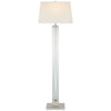 Wright Large Floor Lamp in Polished Nickel with Linen Shade - Salisbury & Manus