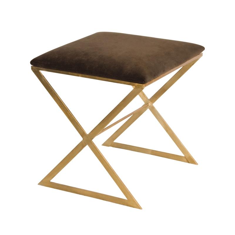 X Side Bench with Velvet Seat - Salisbury & Manus