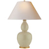 Yue Double Gourd Table Lamp in Coconut with Natural Paper Shade - Salisbury & Manus